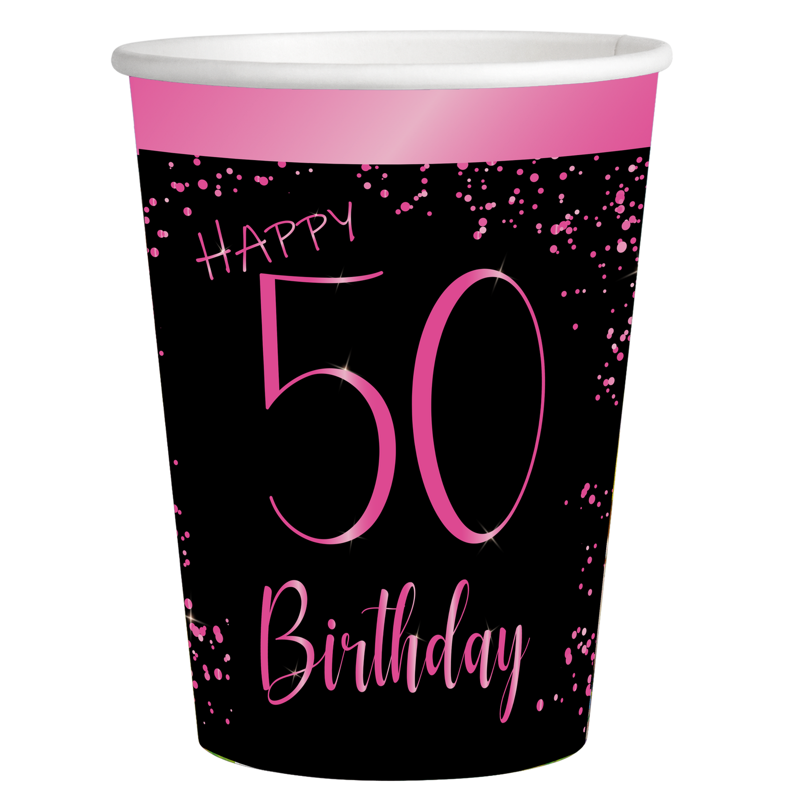 8 Vasos Elegant Pink 50 años 250 ml