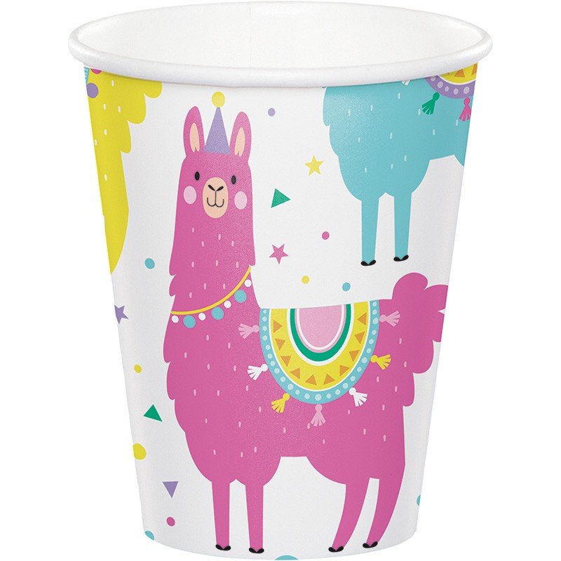 8 gobelets de fête Lama