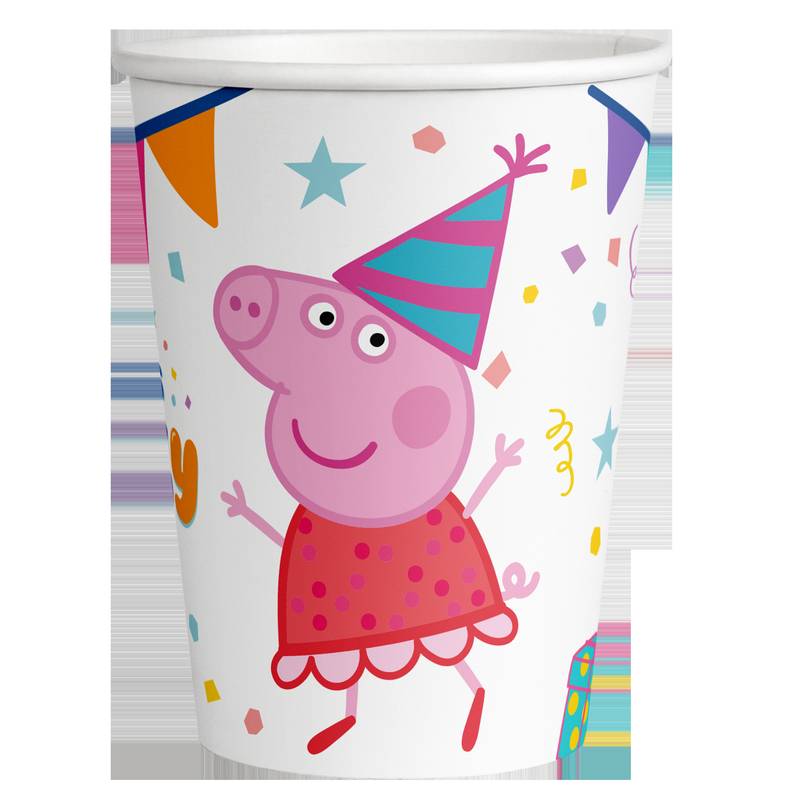 8 bicchieri Peppa Pig da 250 ml