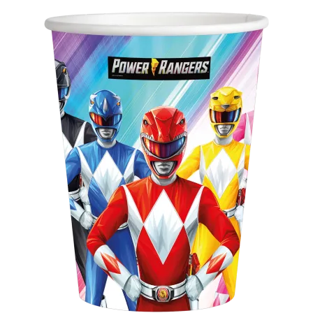 8 bicchieri Power Rangers da 250 ml