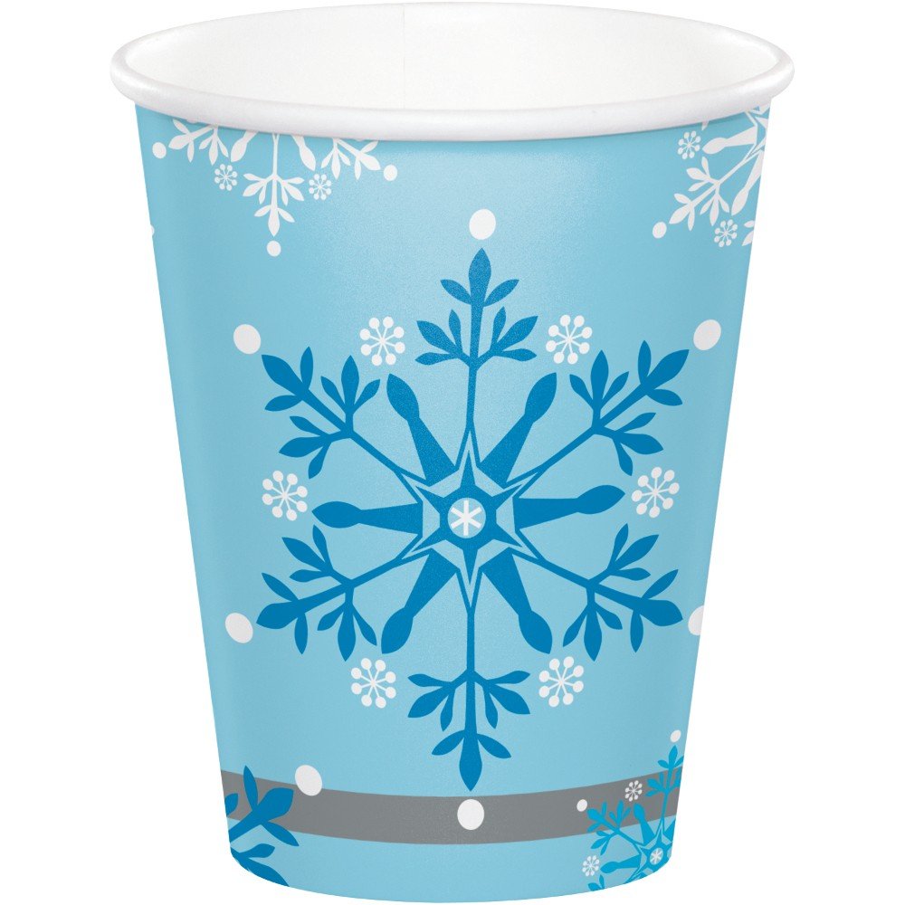 8 Vasos Snowflakes 250 ml