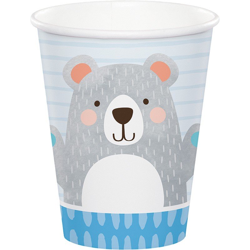 8 Vasos de Papel 1ST BIRTHDAY BEAR