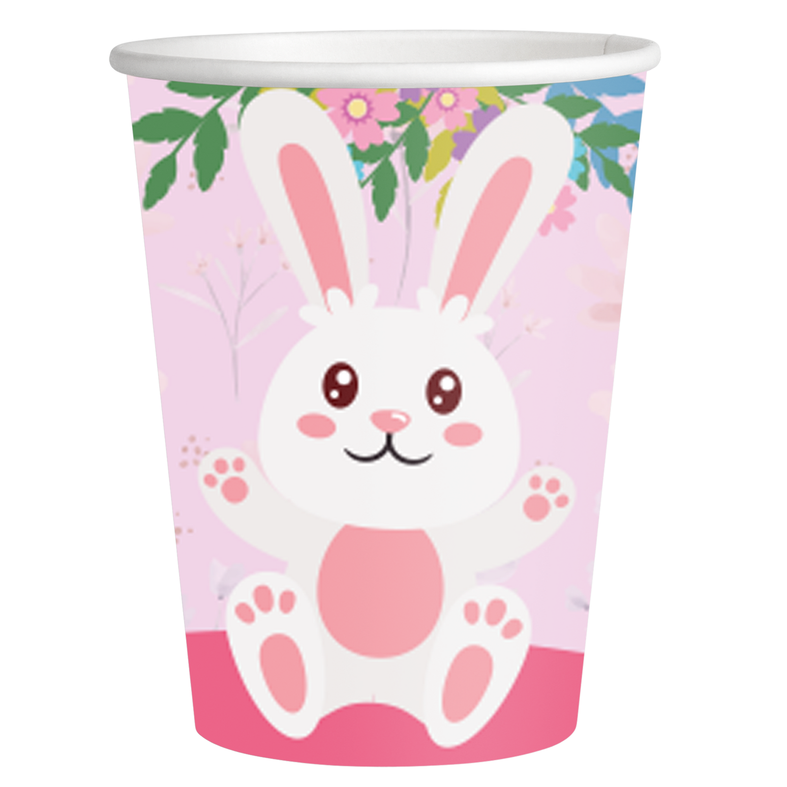 8 gobelets en papier 1er anniversaire lapin 250 ml
