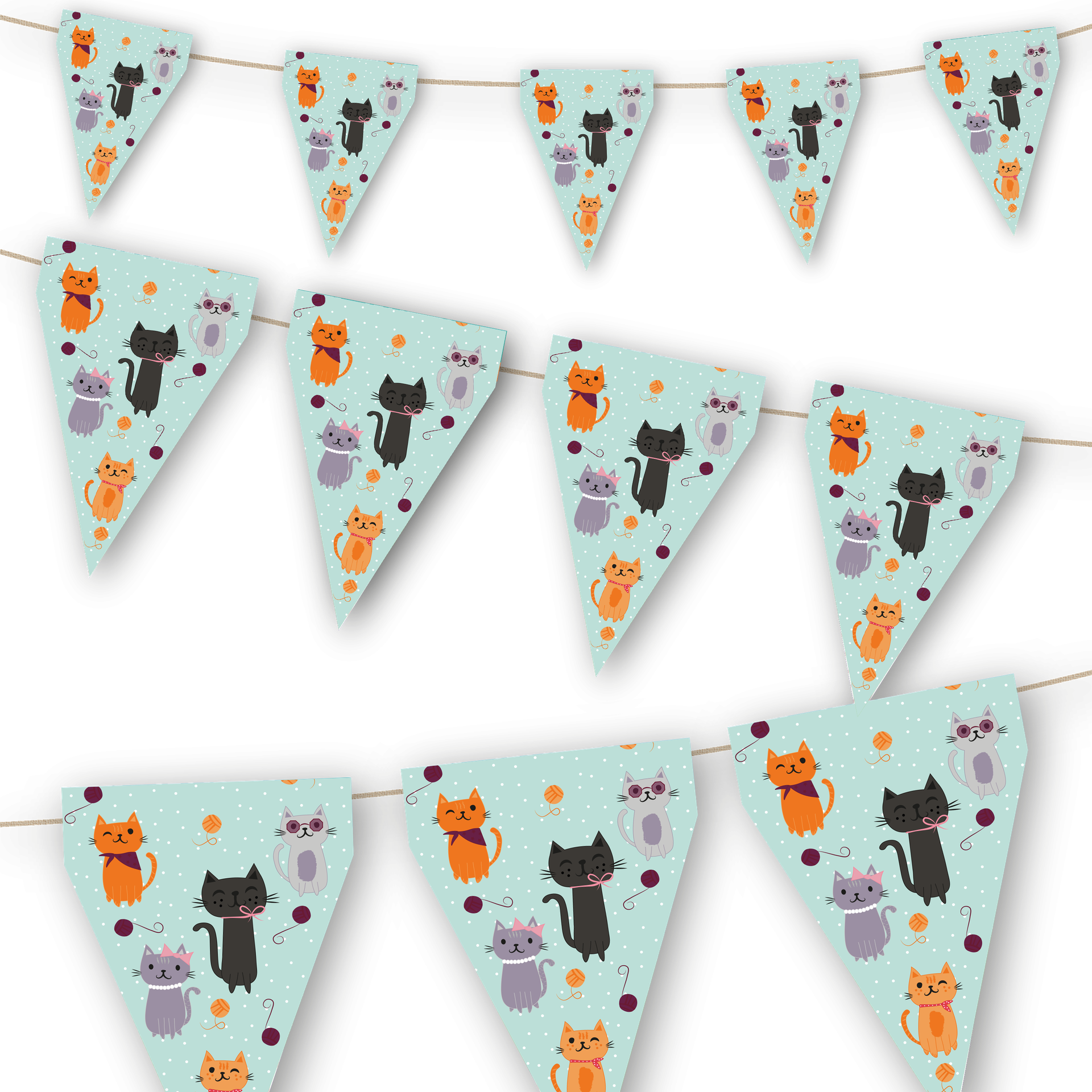 BANDERIN CATS PARTY 3 metros