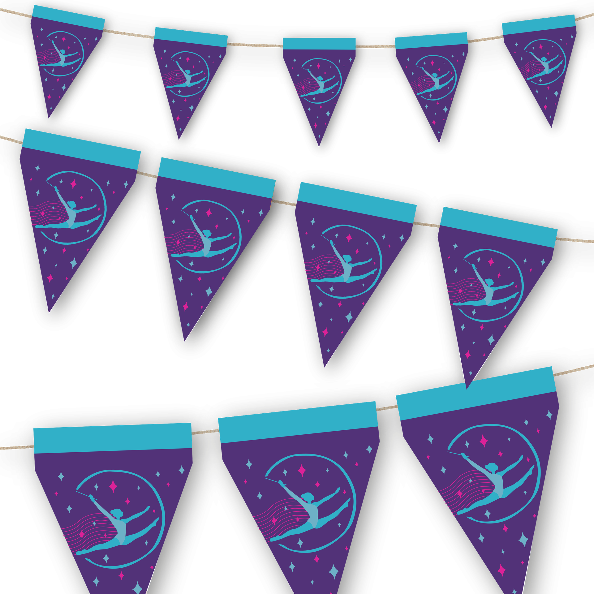 BANDERIN GYMNASTIC PARTY 3 metros