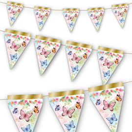 Striscione per feste con farfalle