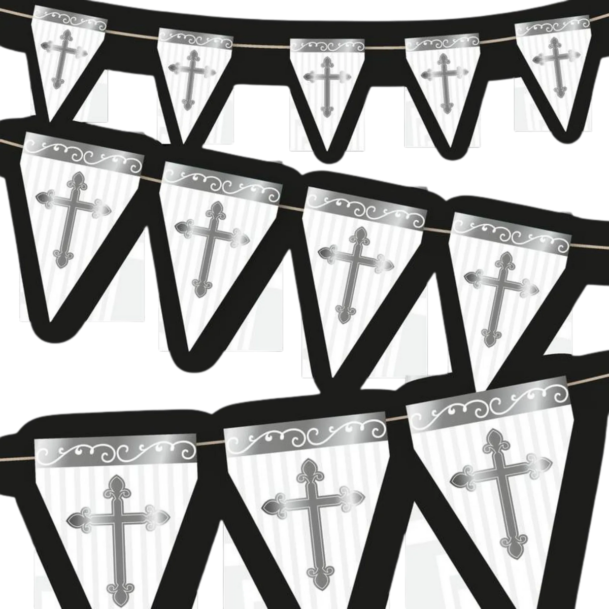 Fanion argenté Divinity de 3 mètres