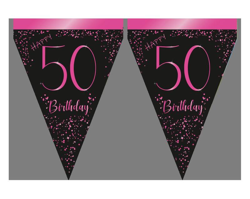 Banderin Elegant Pink 50 años