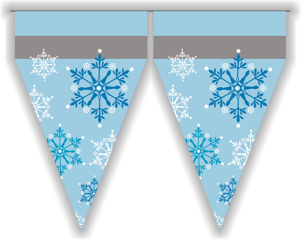 Banderin Snowflakes 3 metros