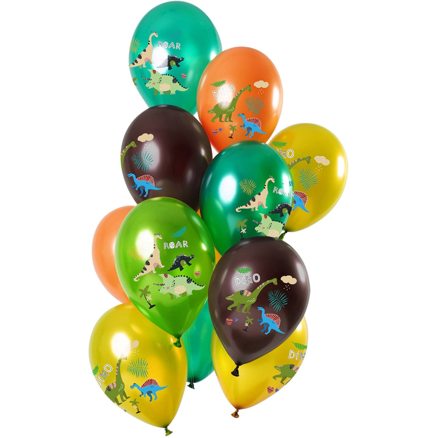Bouquet di palloncini 12 pezzi Dinosauri 30 cm