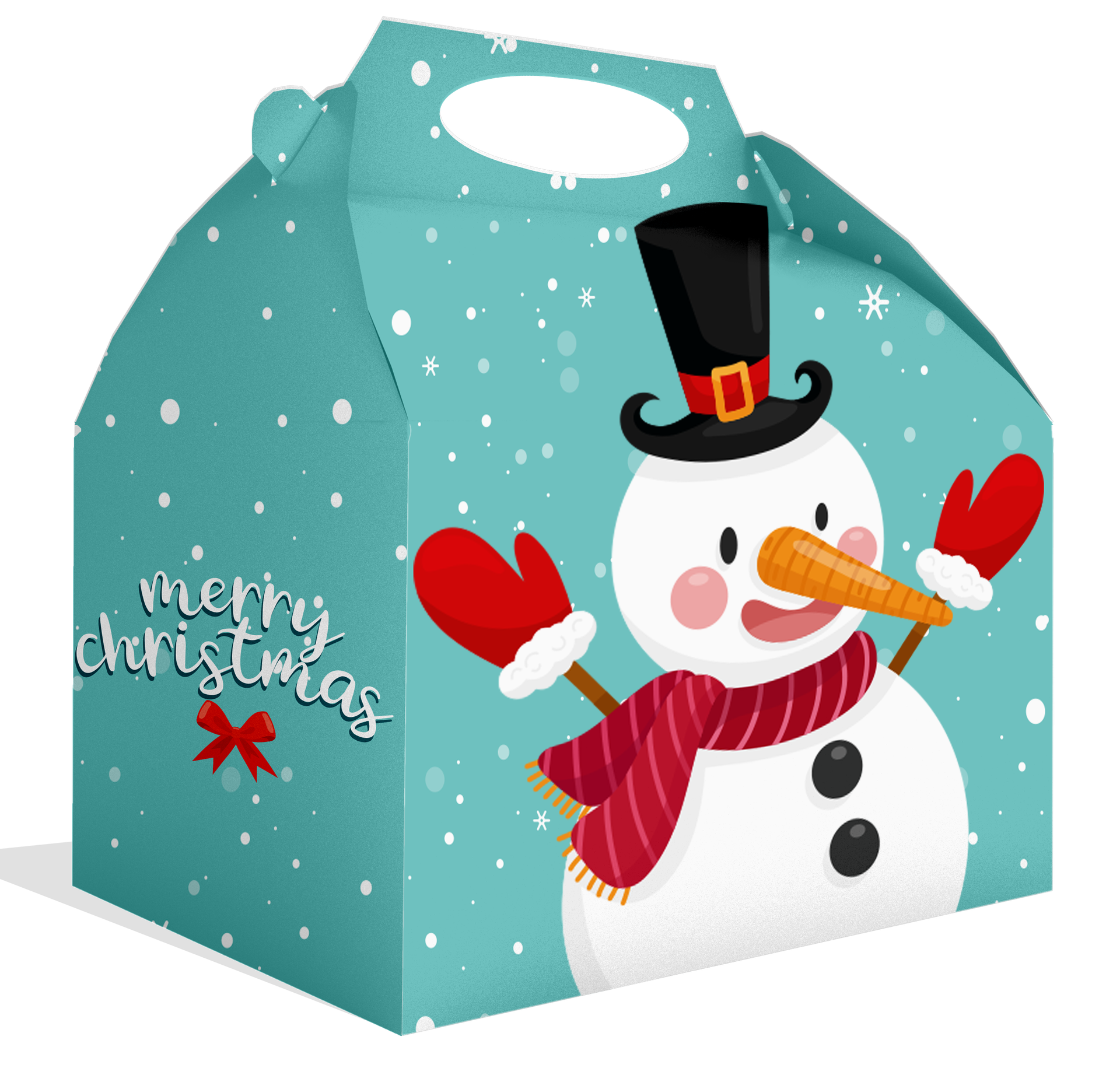 CAJA MUÑECO NIEVE 20 x 16 x 11 cm