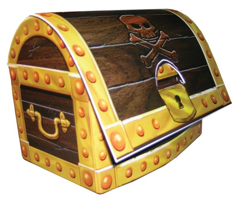Centrotavola per feste con forziere dei pirati