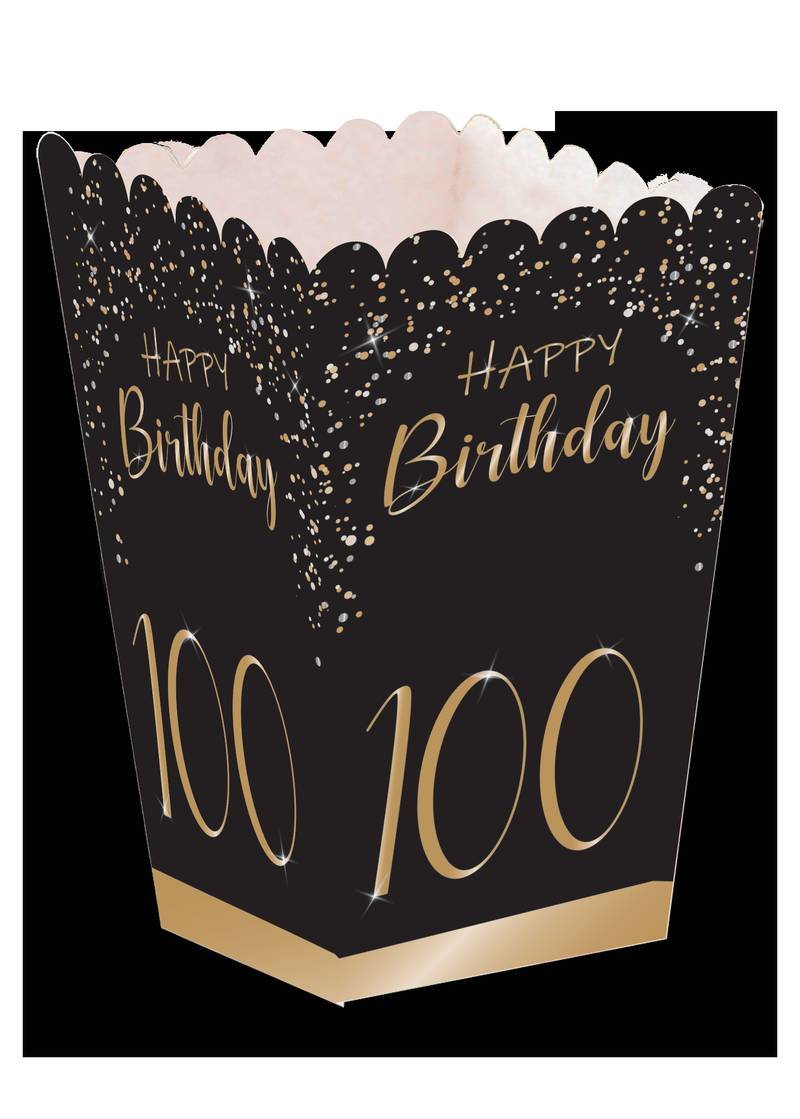 Elegante scatola alta nera 100 anni