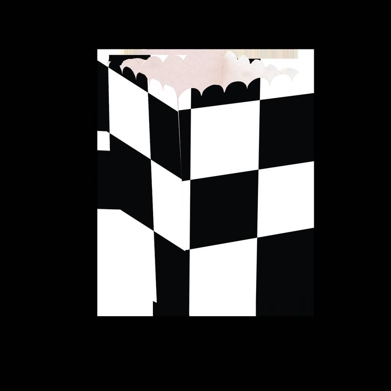 Cajita Alta Negro y Blanco 5 x 5 x 12 cm