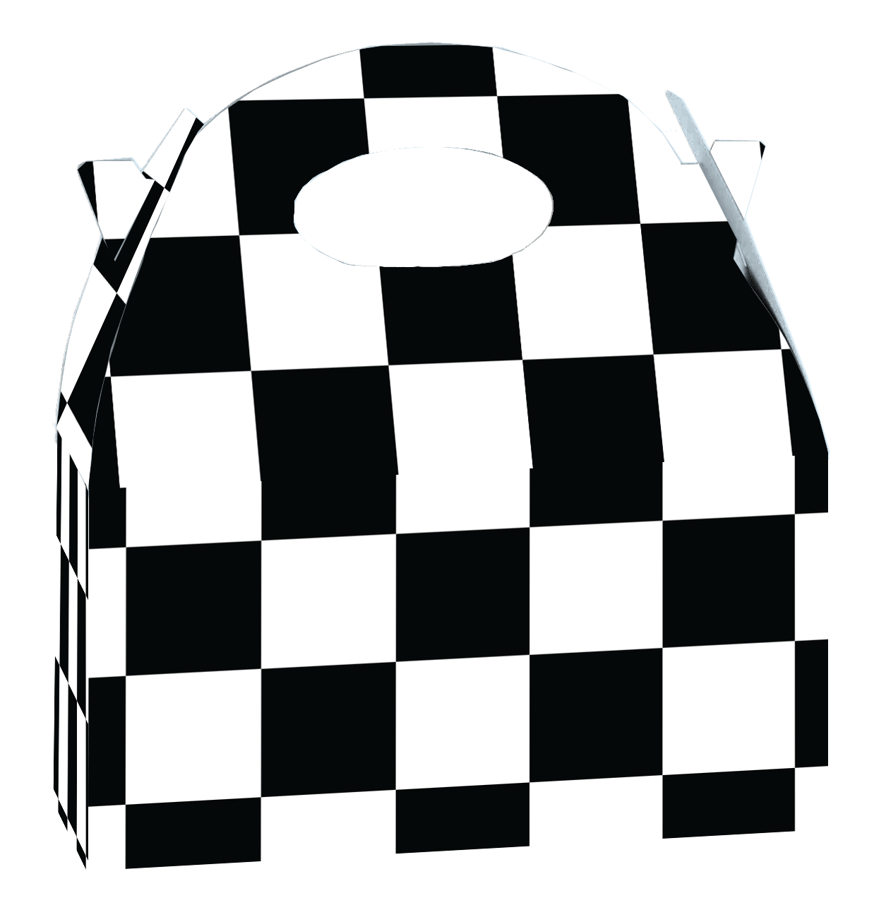 Scatola in bianco e nero 20 x 16 x 11 cm