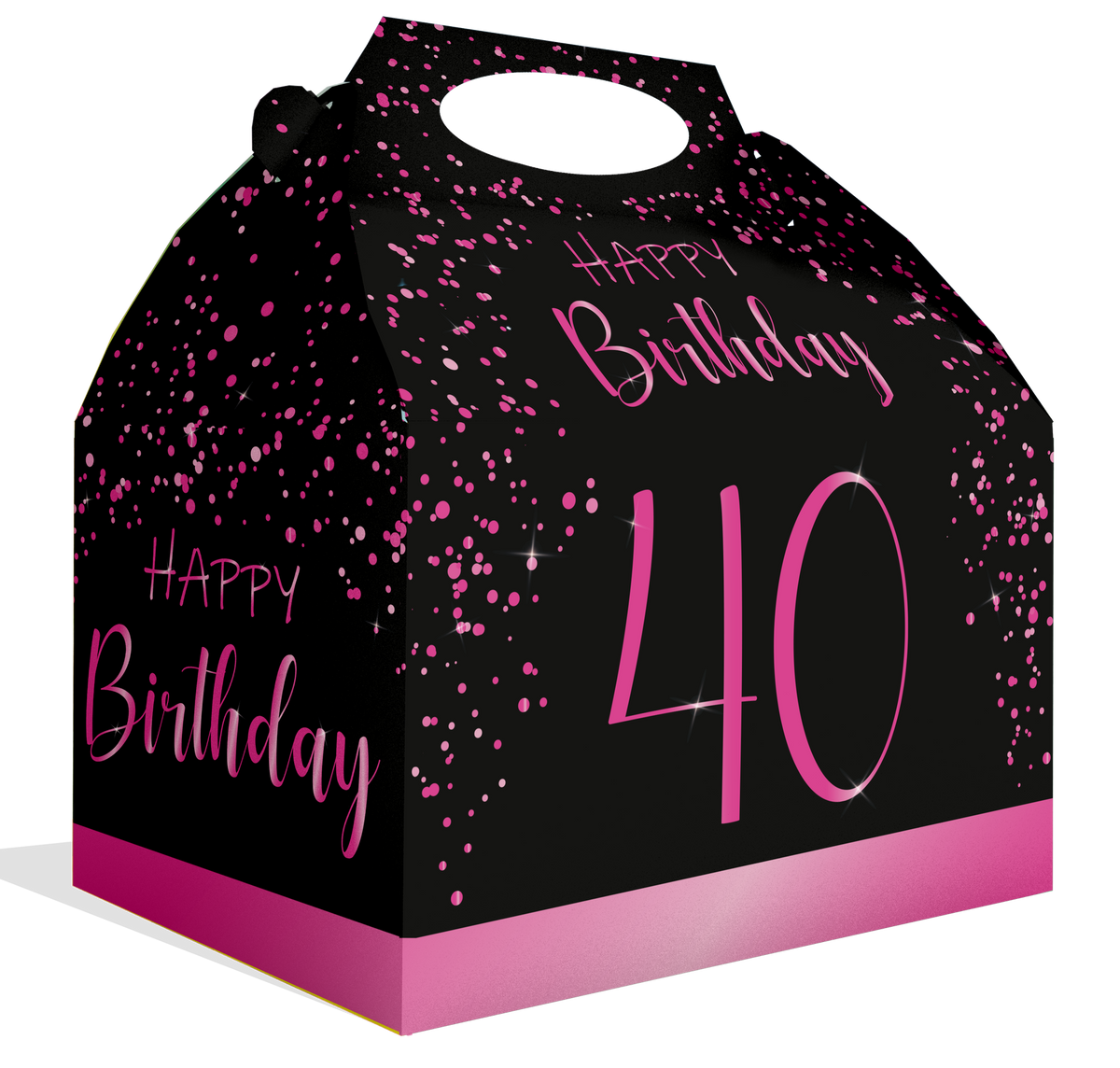 Elegante scatola regalo rosa per il 40° anniversario