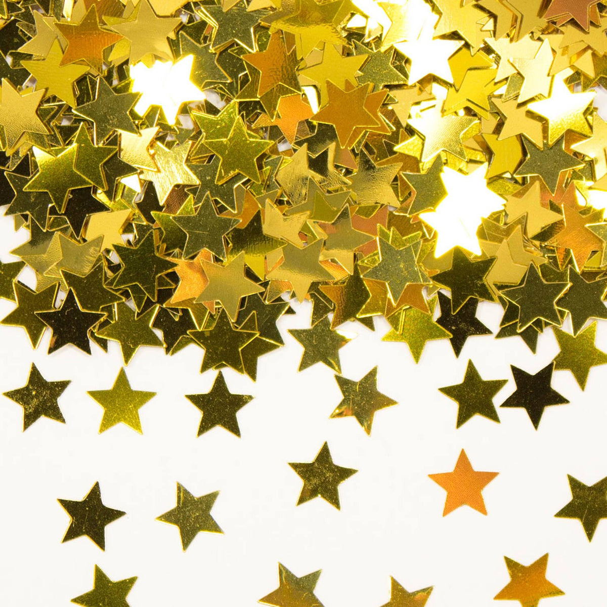 Coriandoli a forma di stella dorata