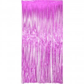 Rideau de fête rose pailleté 2 x 1 m