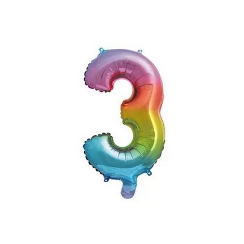PALLONCINO NUMERO 3 35 CM ARCOBALENO