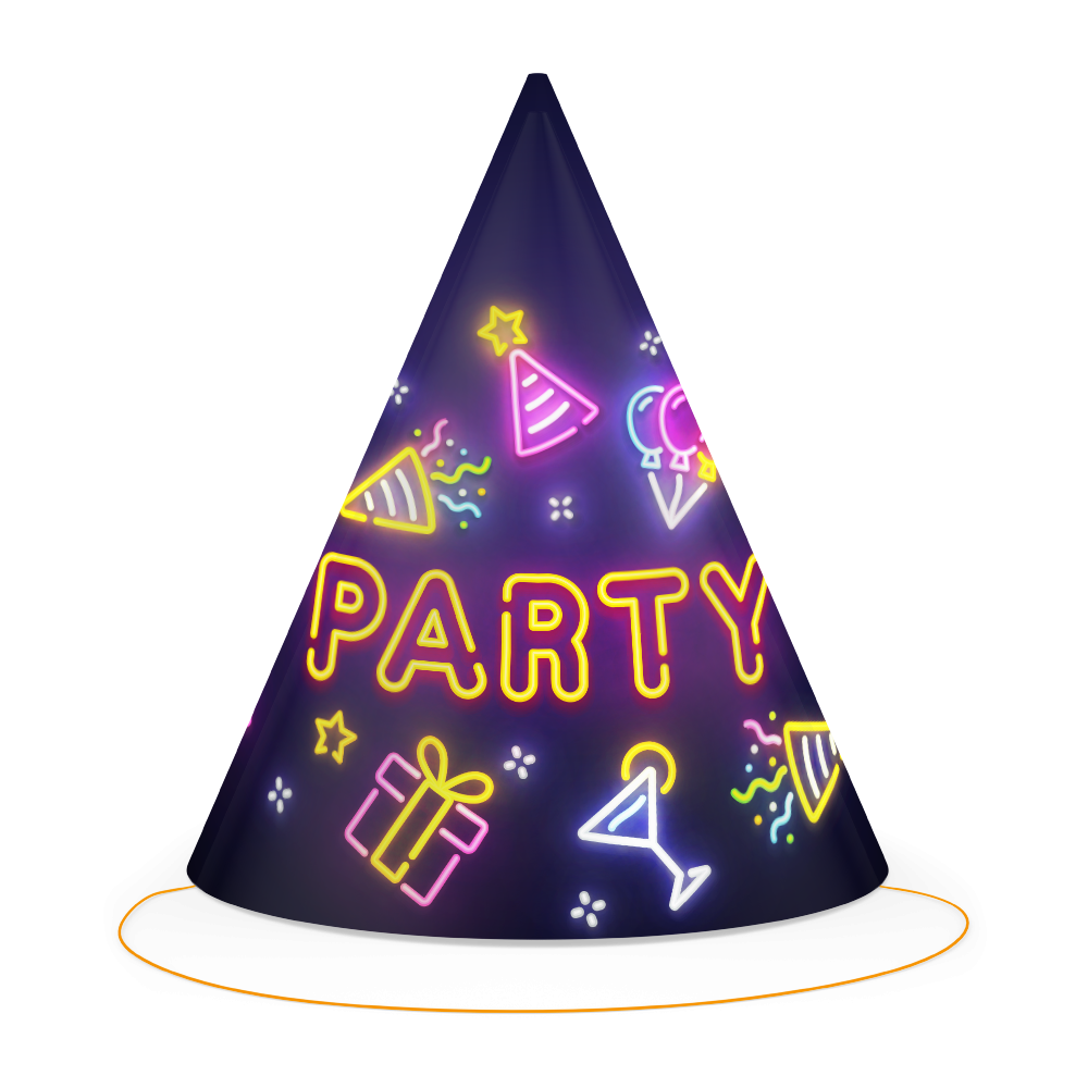 6 GORROS GLOW PARTY