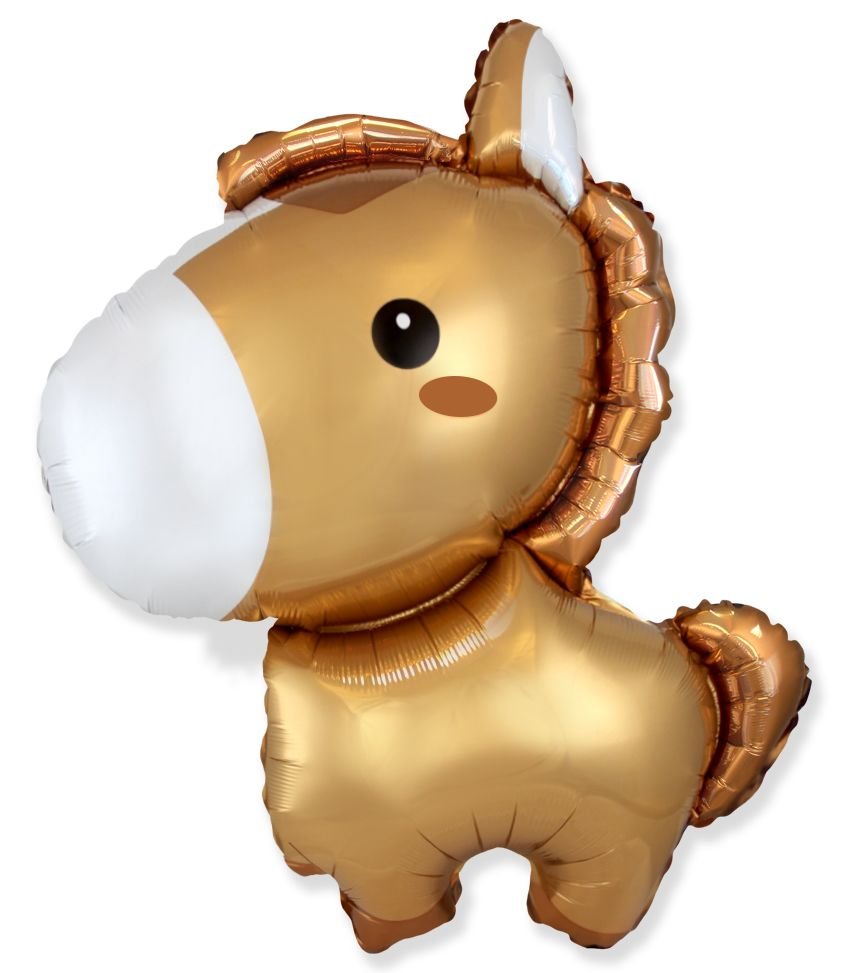 Palloncino cavallo marrone 87 x 72 cm