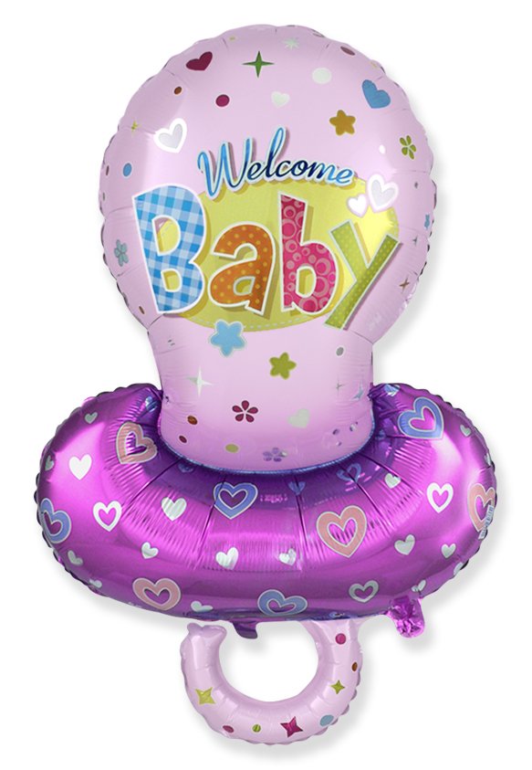 Palloncino ciuccio rosa 101 x 58 cm