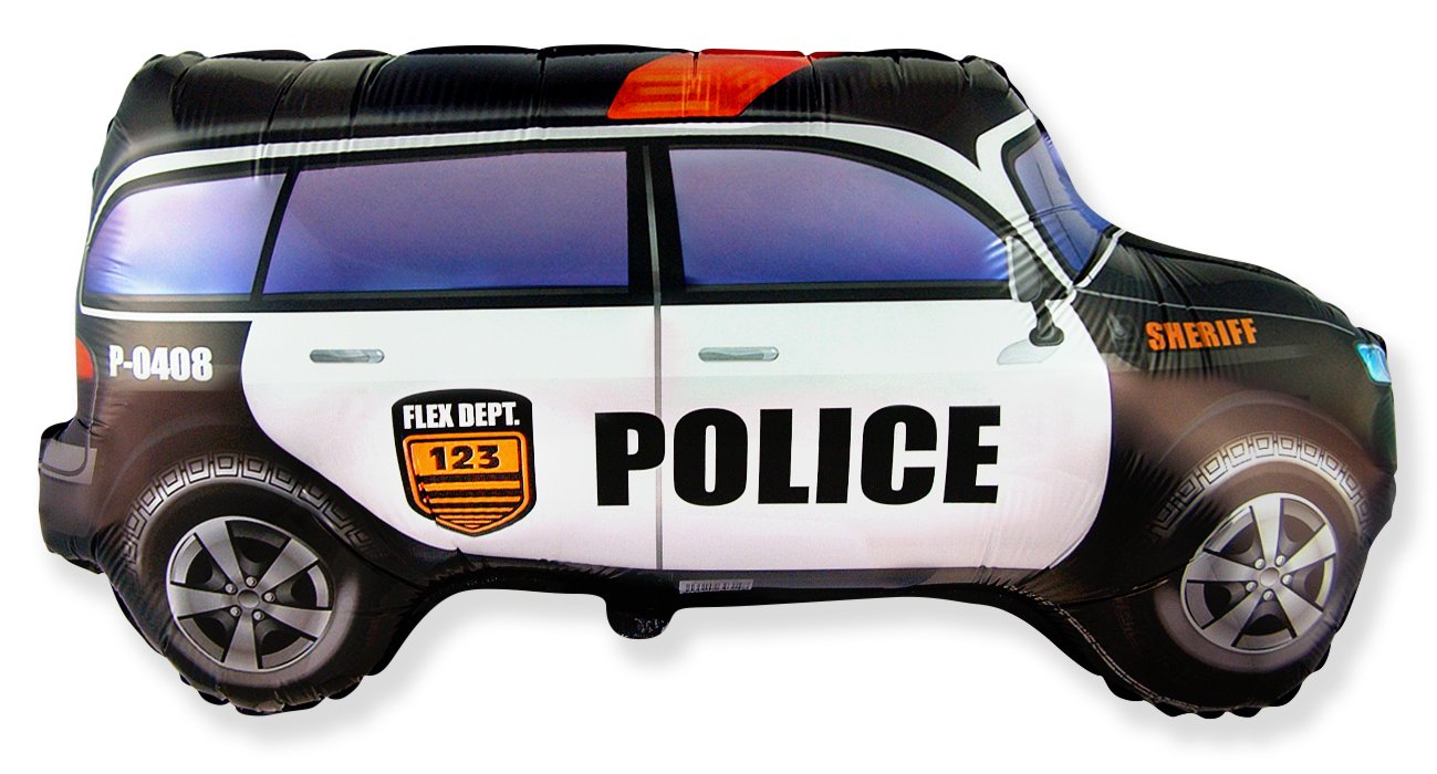 Palloncino auto della polizia 85 x 48 cm