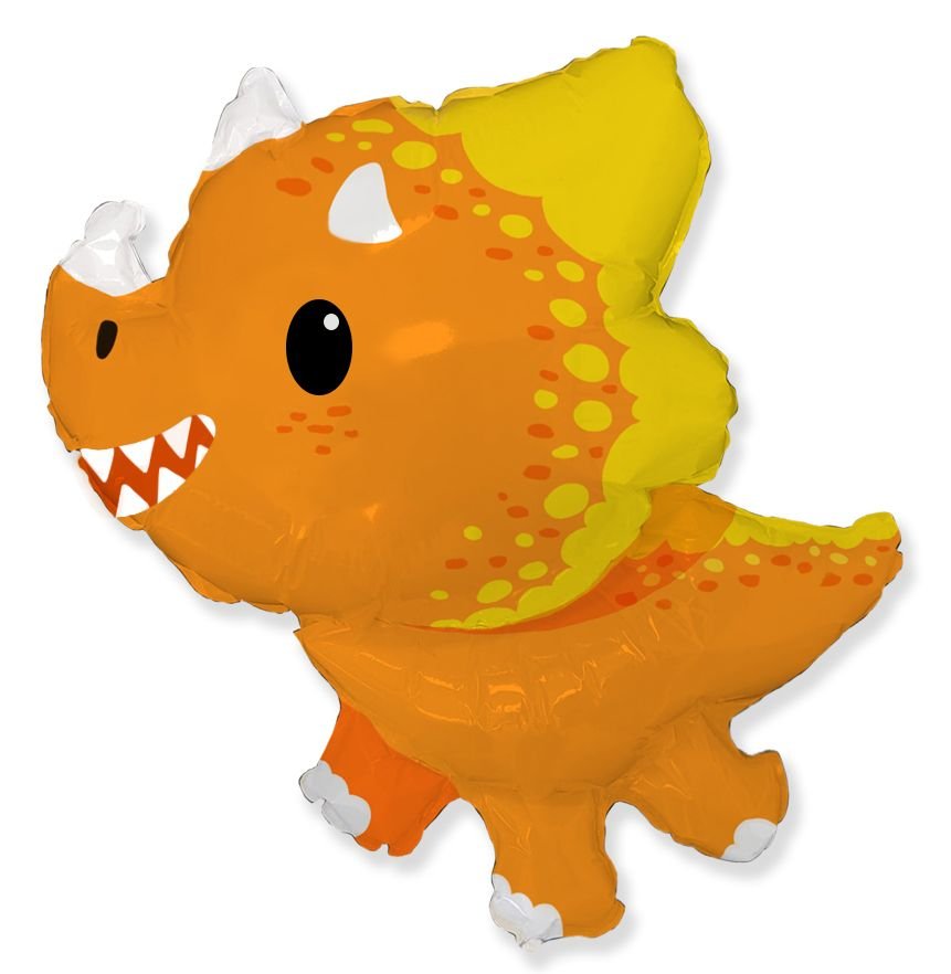 Palloncino dinosauro arancione 82 x 76 cm