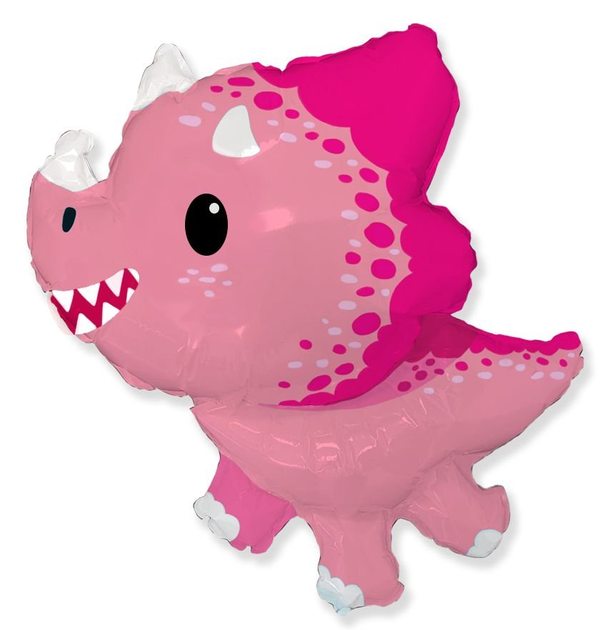 Globo Dinosaurio Rosa 82 x 76 cm