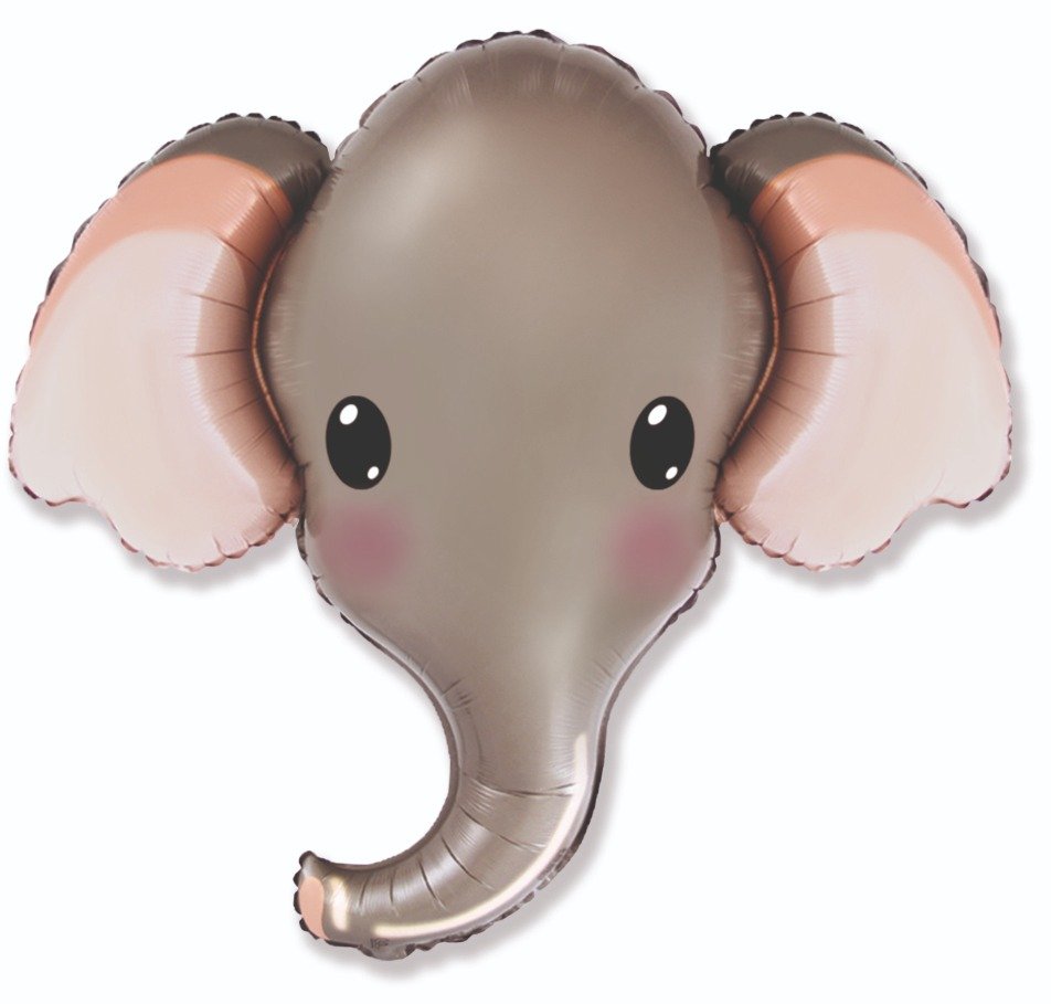 Palloncino Testa di Elefante Grigio 99 x 81 cm