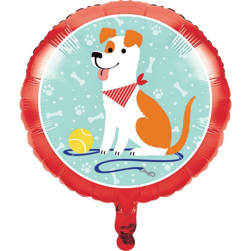 Fête de chiens en ballons métallisés