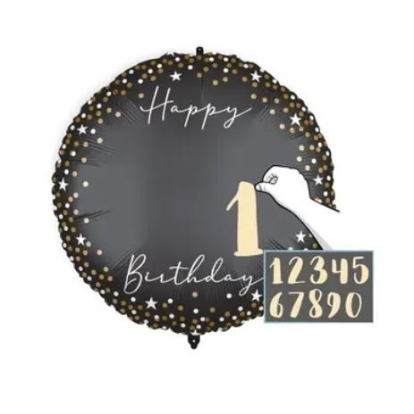 Ballon en aluminium personnalisable « Joyeux anniversaire » 46 cm