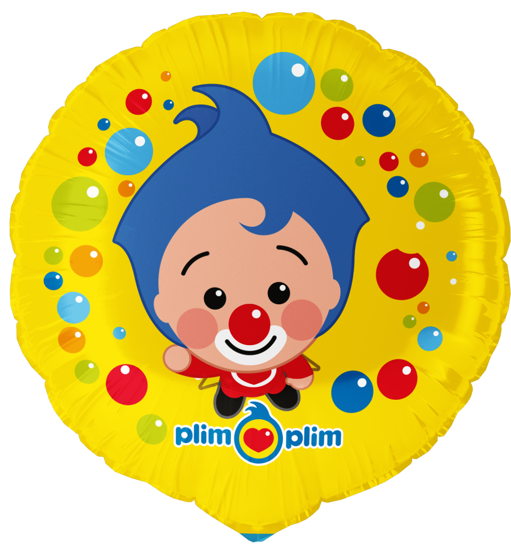 Palloncino rotondo in lamina Pyaso Plim Plim da 46 cm