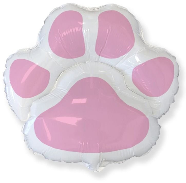 Palloncino rosa con impronta di cane 73 x 76 cm