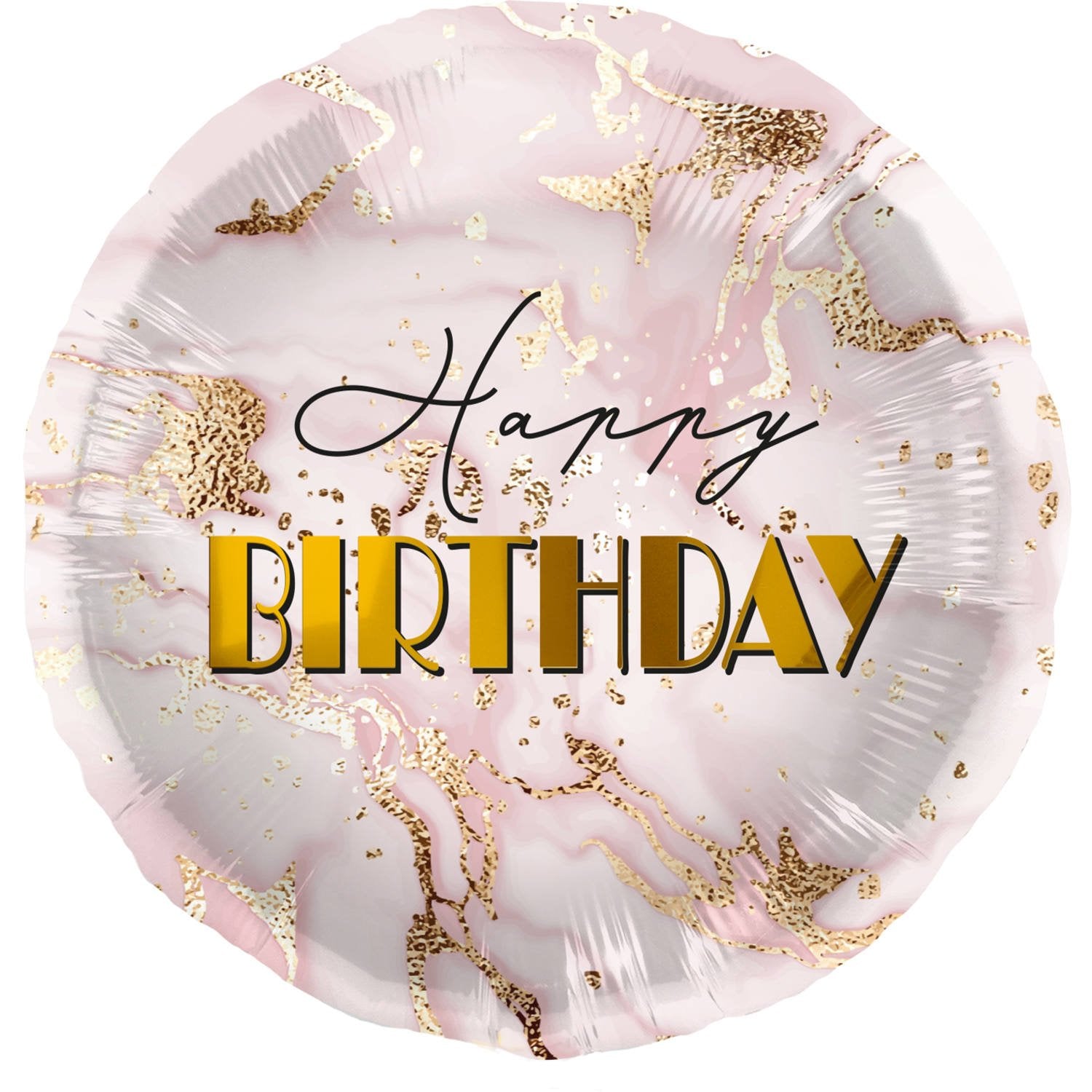 Palloncino in marmo "Happy Birthday" da 45 cm