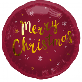 Palloncino in lamina rosso "Buon Natale" da 45 cm