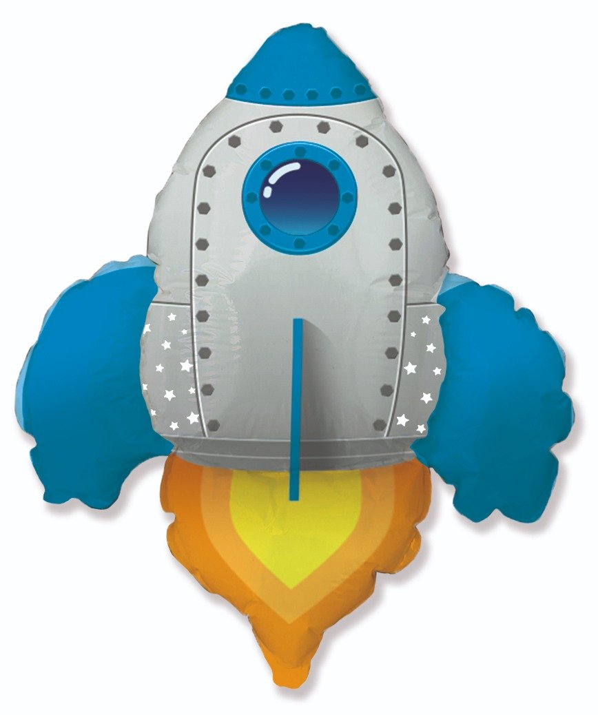 Globo Nave Espacial Azul 76 x 60 cm