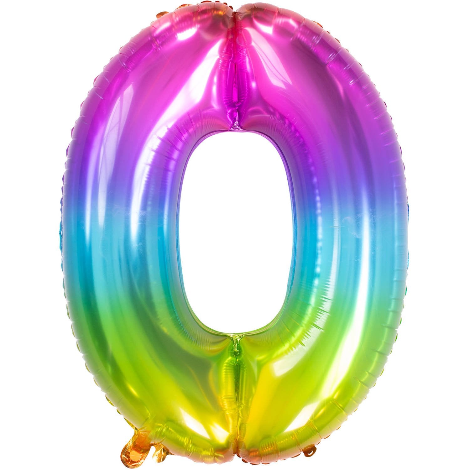 Ballon chiffre 0 86 cm multicolore