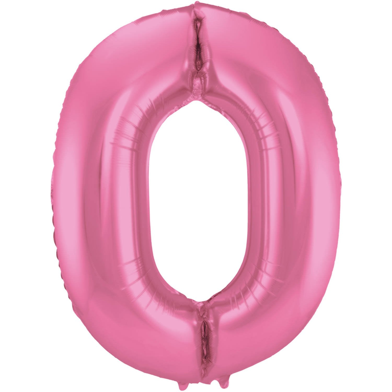 Palloncino numero 0 86 cm rosa opaco