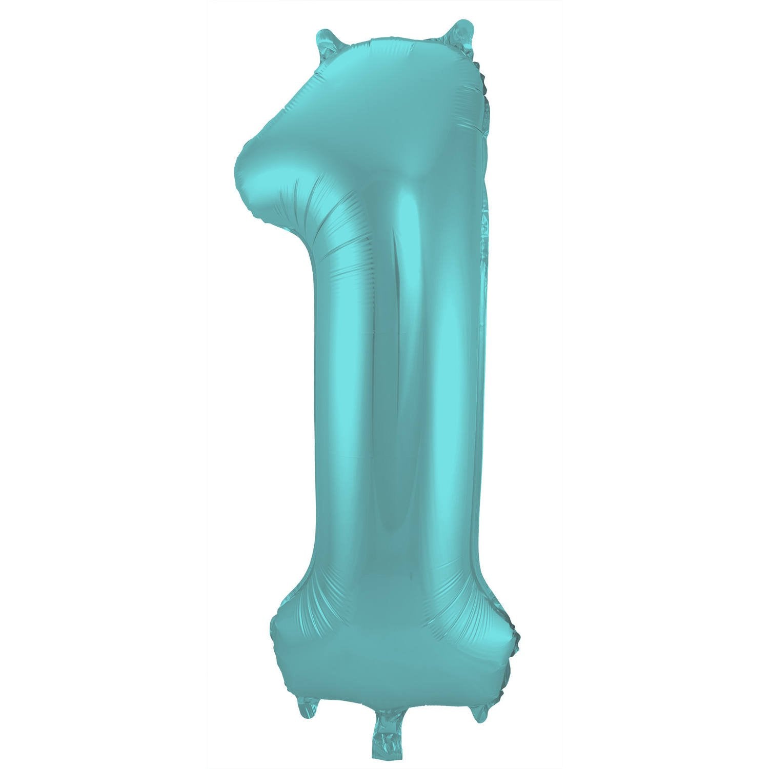 Palloncino numero 1, 86 cm, turchese opaco