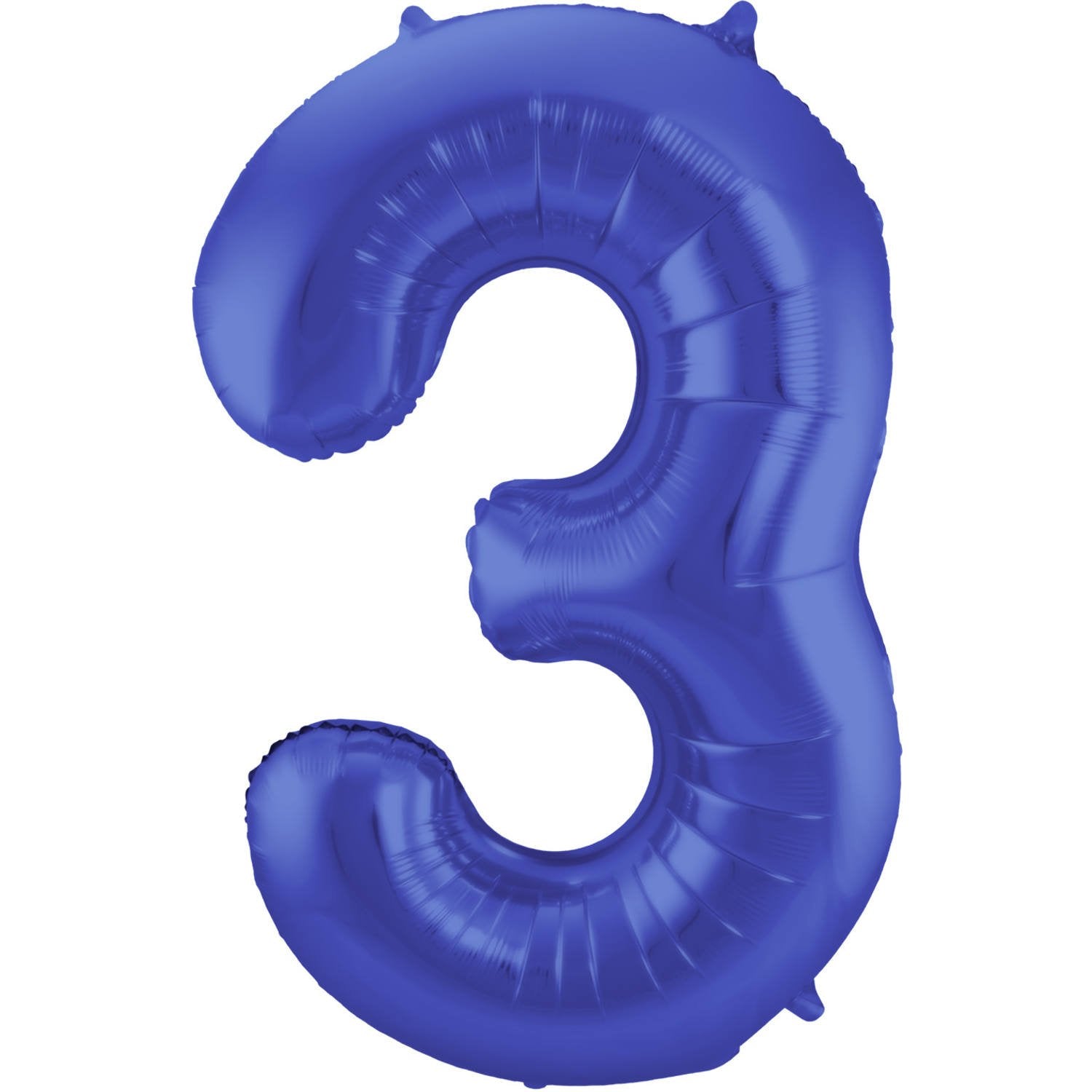 Palloncino numero 3 86 cm blu opaco