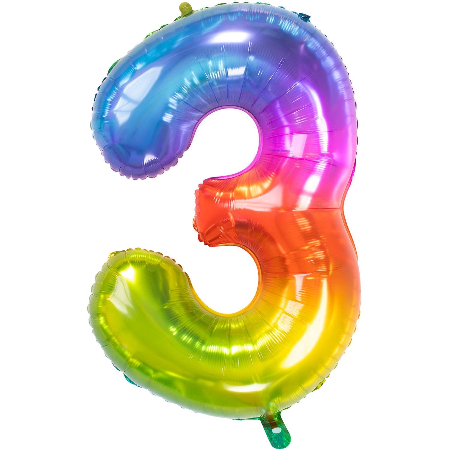 Ballon chiffre 3, 86 cm, multicolore