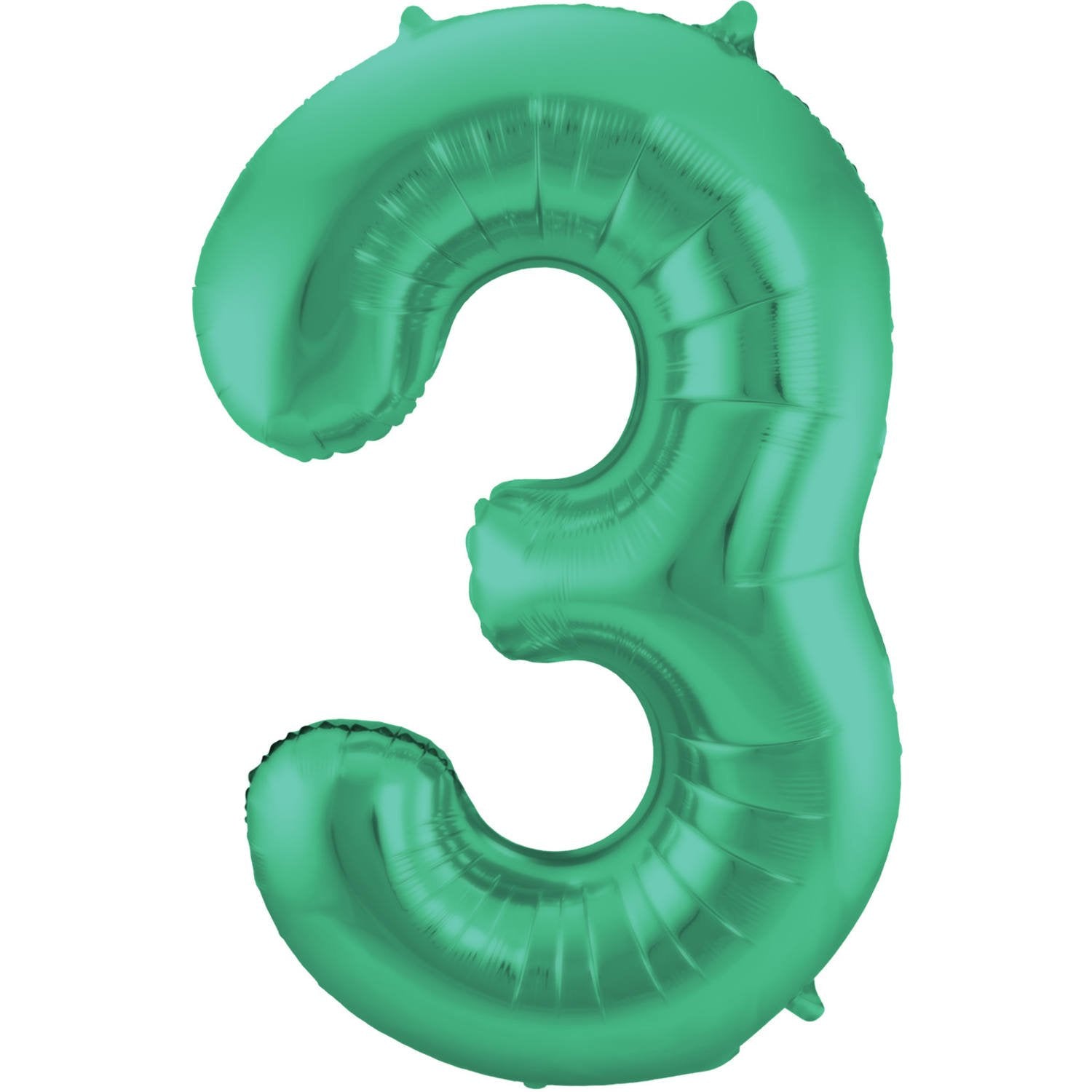 Palloncino numero 3 86 cm verde opaco