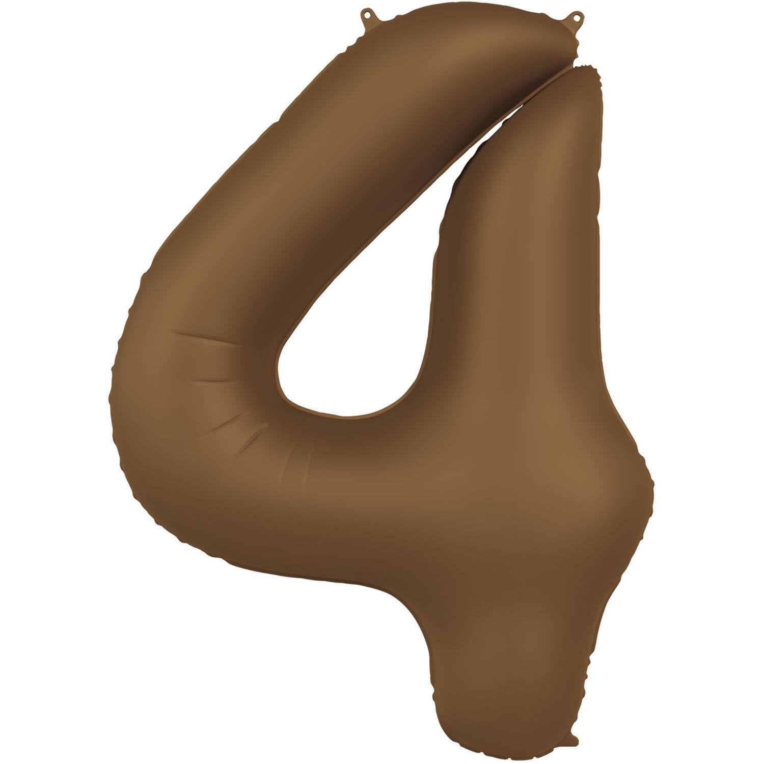 Palloncino Numero 4 Marrone Cioccolato Ultra Opaco 86 cm