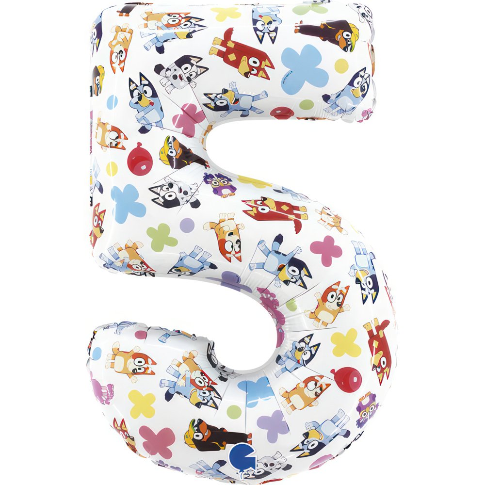 Palloncino Numero 5 Bluey 49 x 72 cm