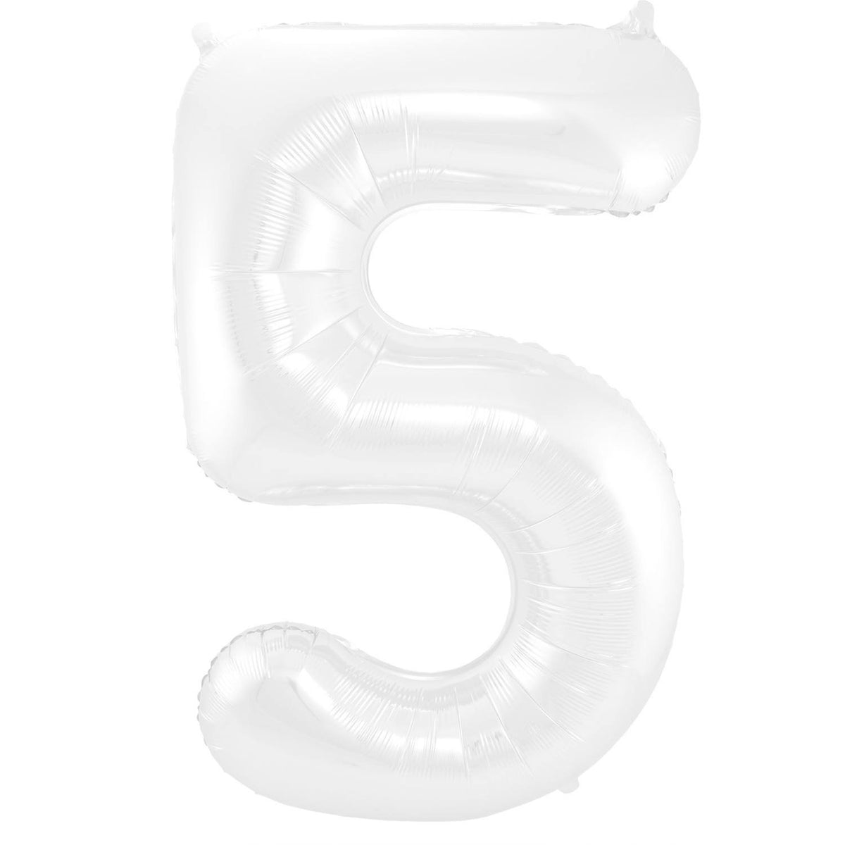 Ballon chiffre 5, 86 cm, blanc