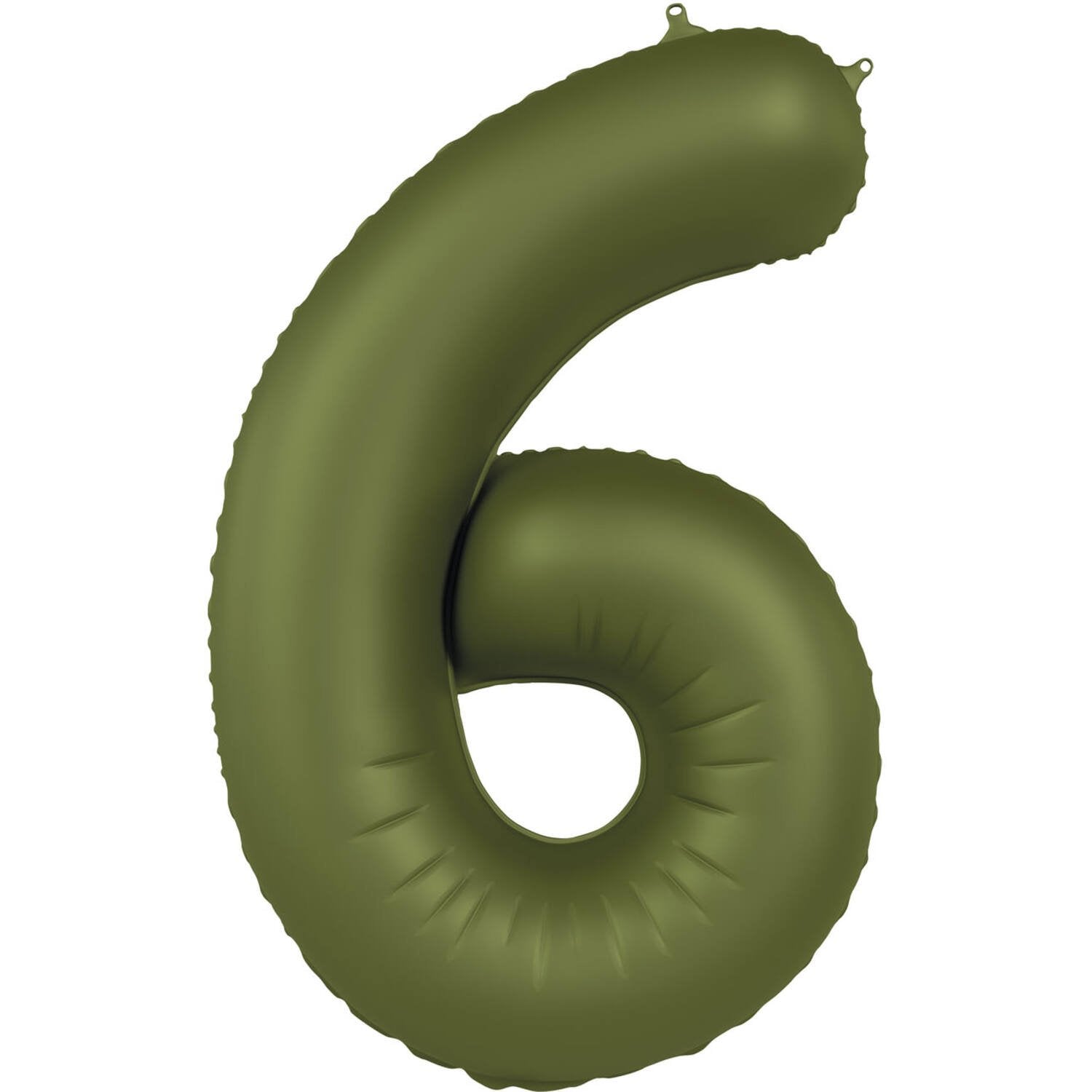 Palloncino numero 6 verde oliva ultra opaco 86 cm