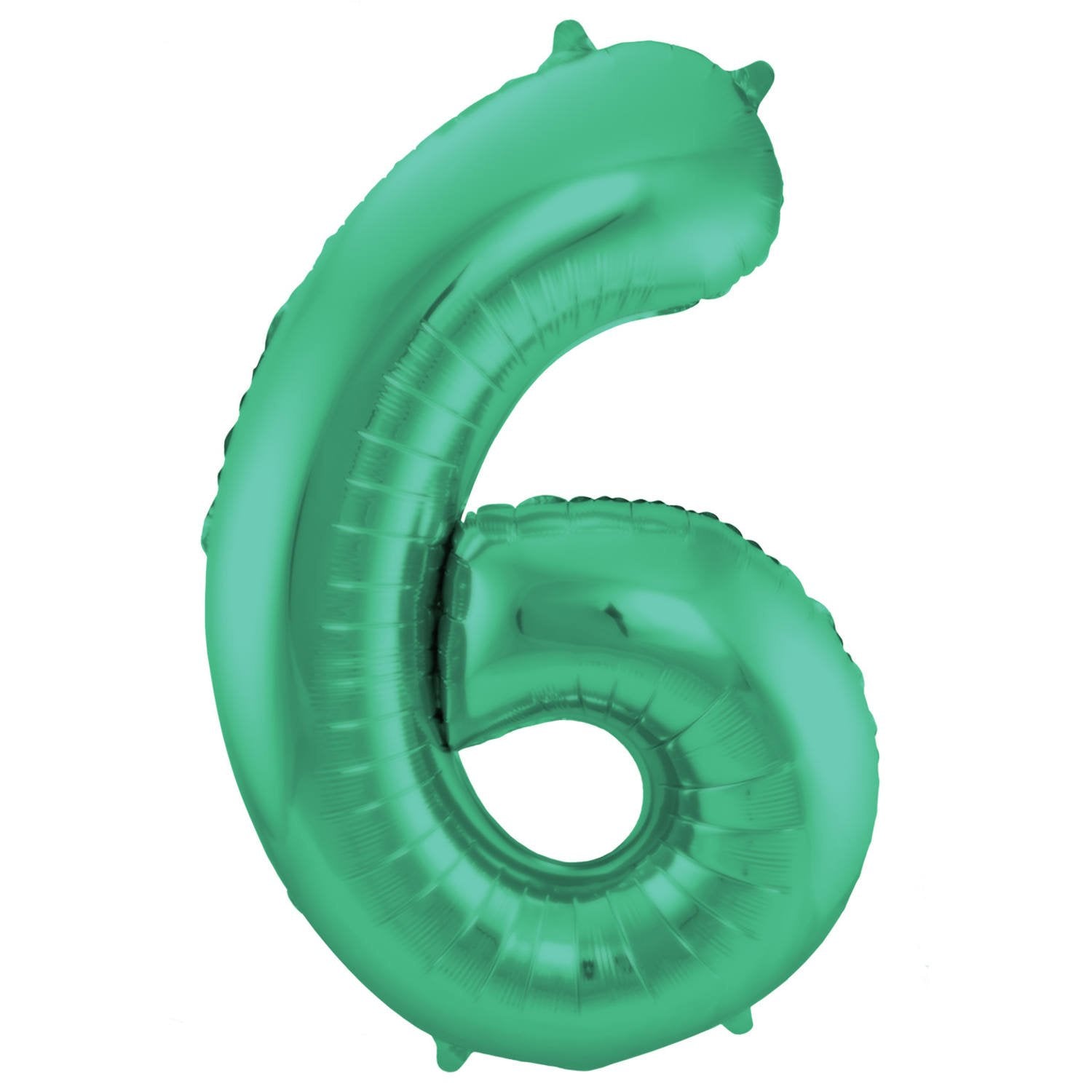 Palloncino numero 6 86 cm verde opaco
