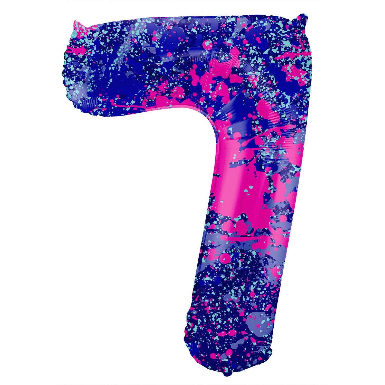Ballon numéro 7, motif éclaboussure de peinture, 86 cm