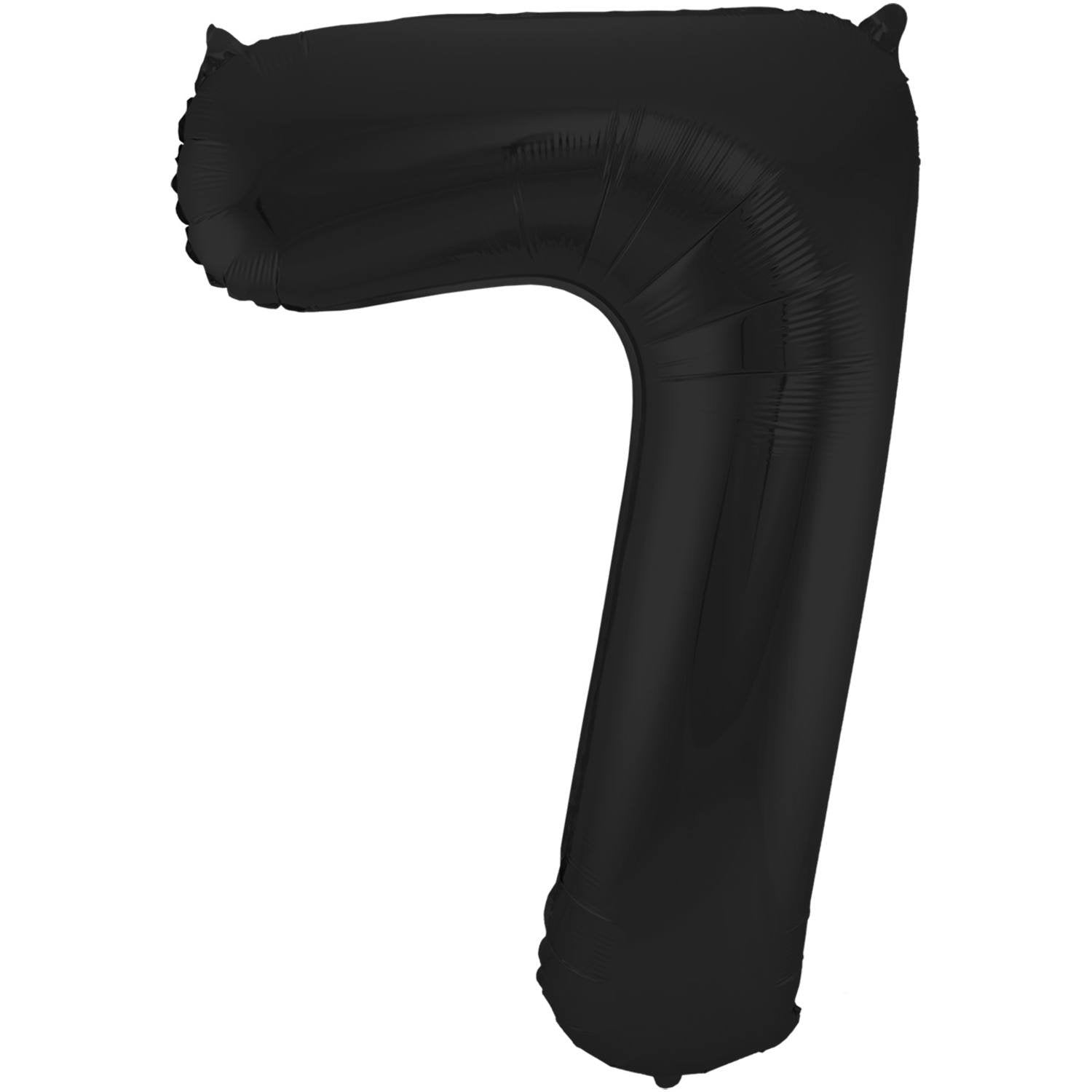 Palloncino numero 7 86 cm nero opaco